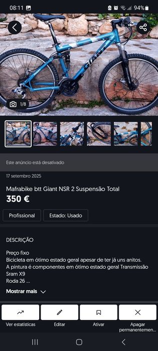 Peças acessórios e bicicletas