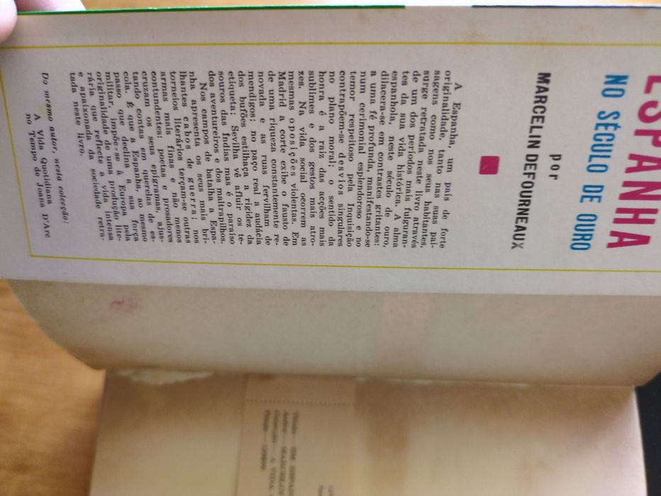 A Vida Quotidiana em Espanha no Século de Ouro de Marcelin Defourneaux