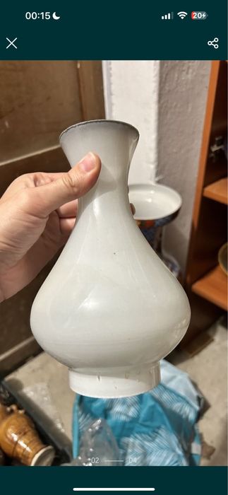 Klosz na zyrandol lampa kinkiet wahadlo art deco lampa naftowa bialy