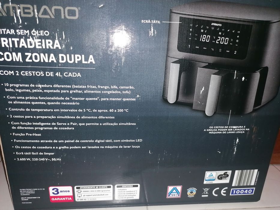 Fritadeira sem óleo dupla