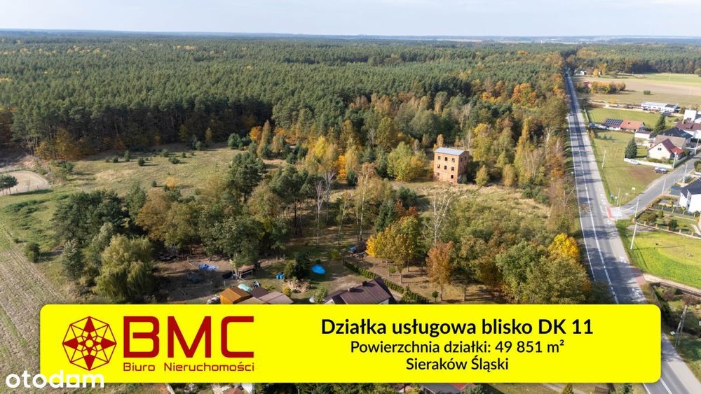 Działka usługowa,4,9ha przy Dk11 blisko  S11,