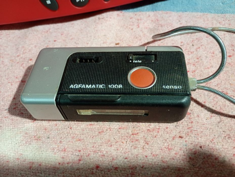 Maquina fotográfica vintage AGFA agfamatic 1008 tele pocket sensor filme 110