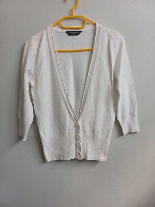 Sweter biały rozpinany r. M