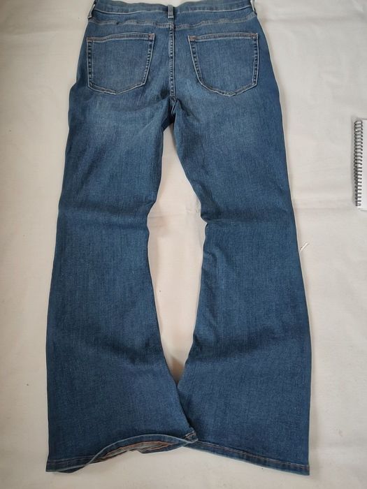 28 СМ ВЫХОД Синие клёш джинсы
