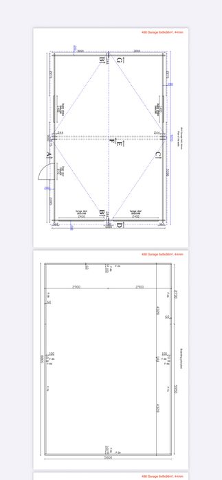 Garagem em Kit de Madeira 6m x 9m com 2 Portões
