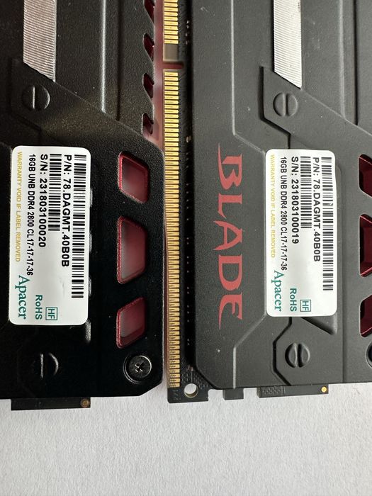 Apacer Blade 32 GB  (2x16GB) DDR4 2800MHz