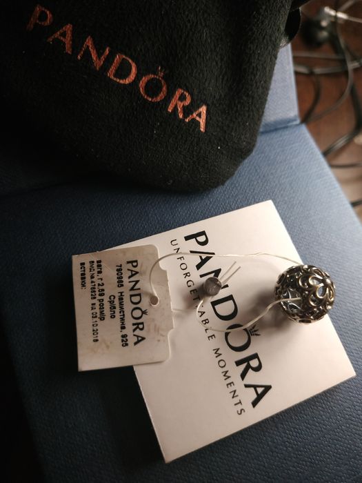 Pandora charm  бусінка браслет