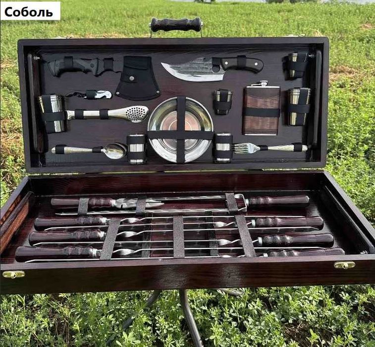 Набор шампурів у кейсі / подарунок чоловіку / ручна робота / варіанти.