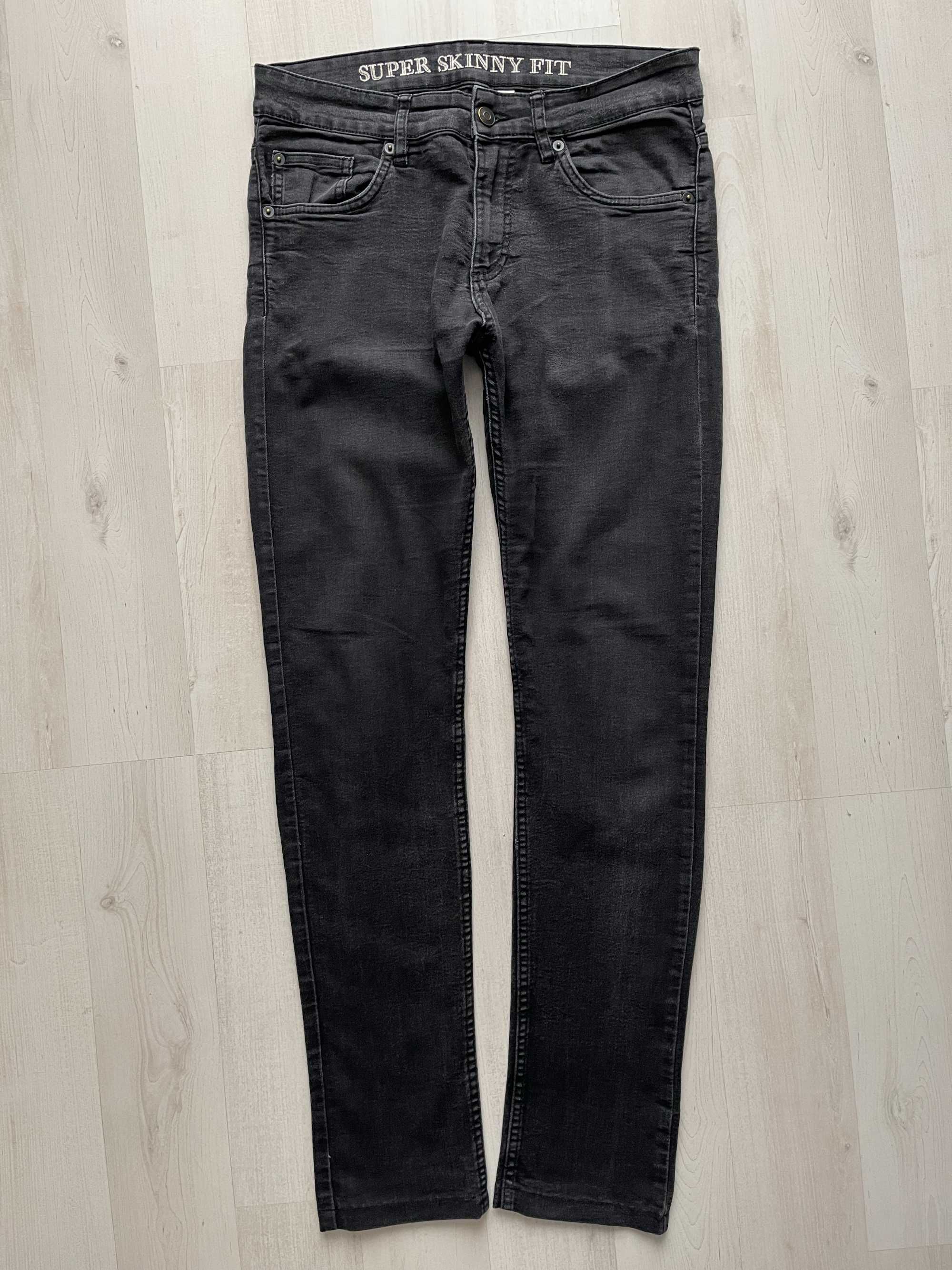 H M Divided super skinny fit spodnie rurki slim fit rozmiar M