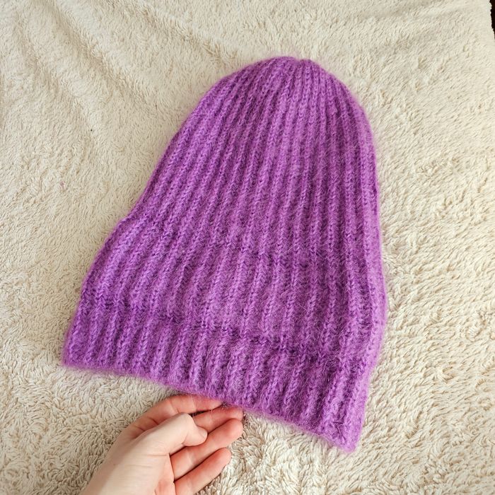 Шапка мохер вовна тепла зимова шерсть