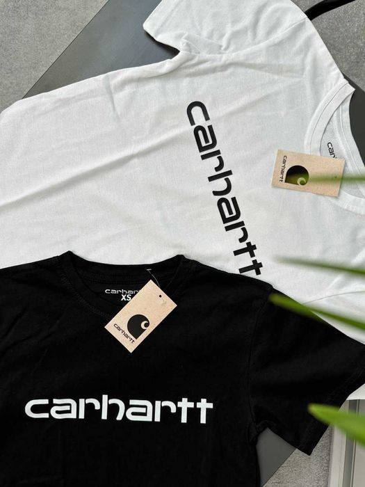 Футболка CARHARTT Big Logo  (Черная / Белая • XS S M L XL XXL)