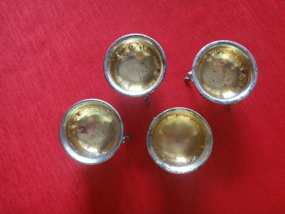 Srebrne solniczki 4 szt. - na przyprawy