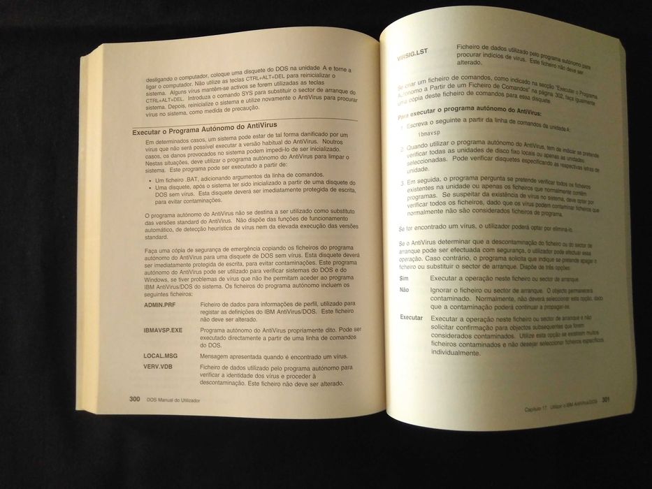 Manual do utilizador do Sistema Operativo DOS - PC DOS 6.1