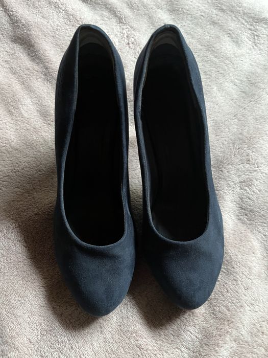 Szpilki buty na obcasie granatowe platforma 38 basic Jenny Fairy