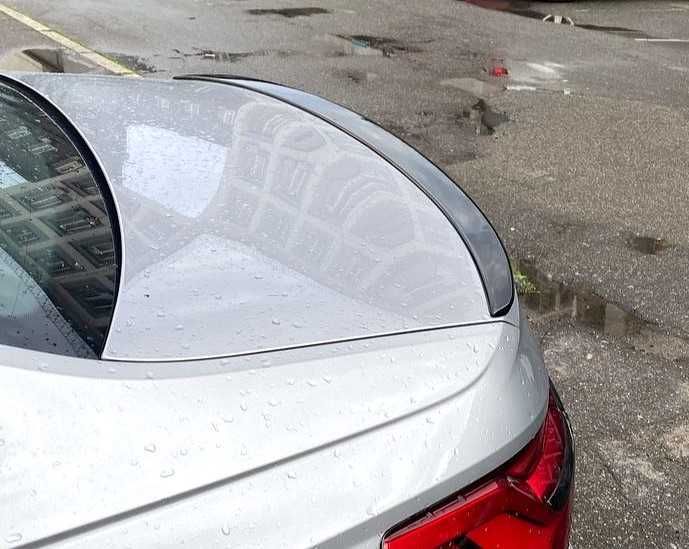 Спойлер чорний глянець Audi A6 C8 S стиль 2018-2024/ ABS-пластик