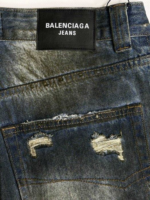 Джинси Balenciaga Cargo faded baggy opium archive синие джинсы сині L