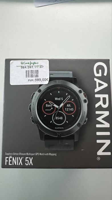 Relógio Garmin Fénix 5X Saphire