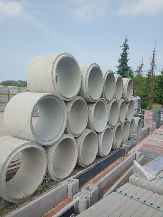 Kręgi betonowe pokrywy ogrodzenia kostka brukowa
