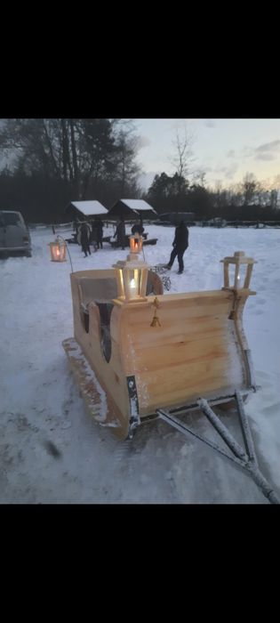 Sanie drewniane pod auto