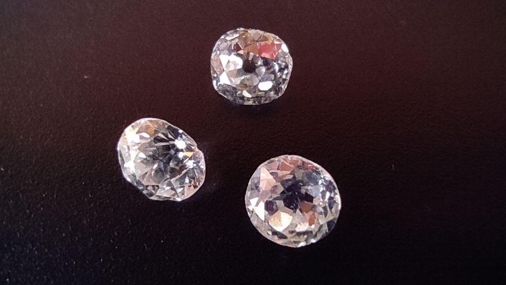 3 diamantes lapidados