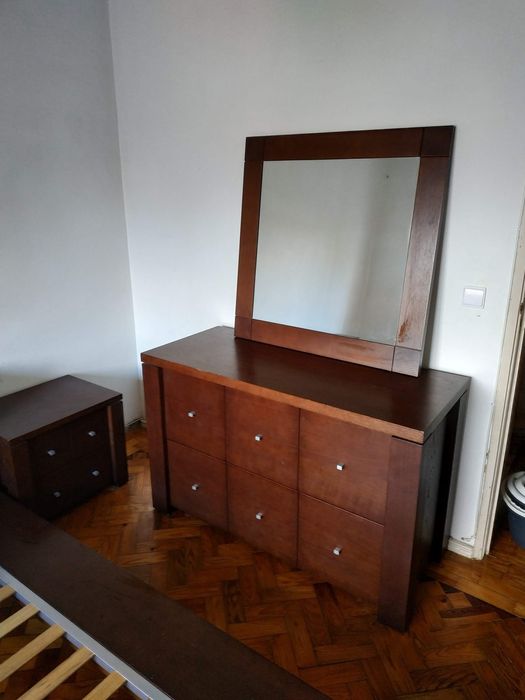 Mobília de quarto de madeira de cerejeira