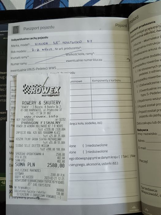 Rower miejski biały