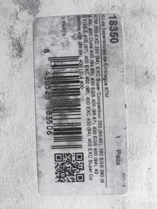 KTM tarcze przekładki sprzęgła lc4