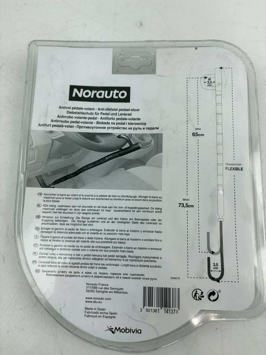 Norauto Block 100 flex blokada pedału hamulca i kierownicy