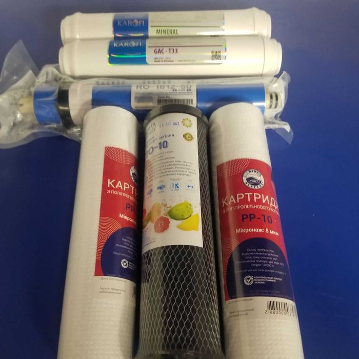 Комплект фильтров из 6 штук Стандарт для обратного осмоса