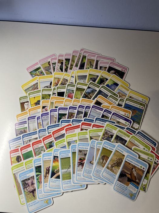 Komplet Karty Super Zwierzaki Biedronka 108 szt.