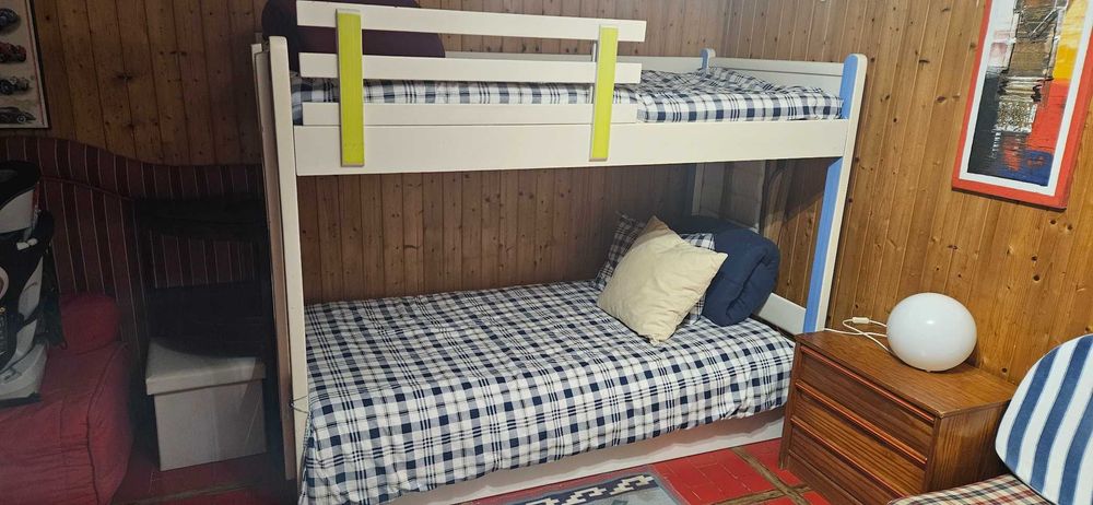 Beliche criança com gavetão + Cómoda 6 gavetas com fraldário amovível