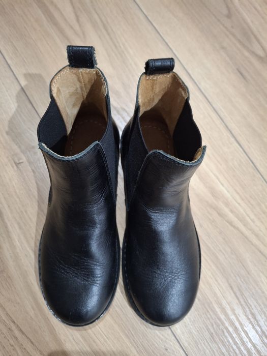 Skórzane botki roz 32