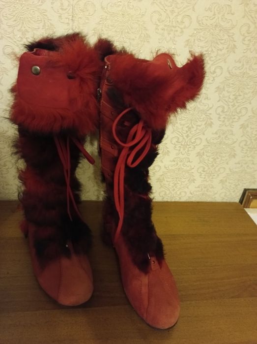 Замшеві зимові  чобітки