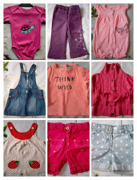 Zestaw ubranek dla dziewczynki w rozmiarze 74 cm