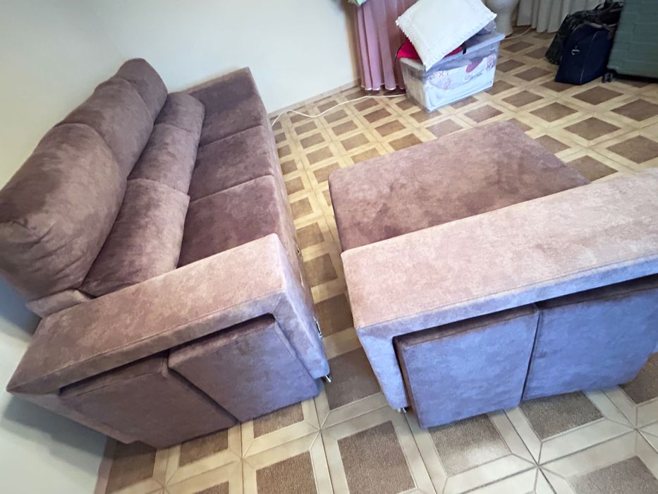 Sofá em L Modular com Chaise Longue + 4 Bancos Integrados | Excelente Estado