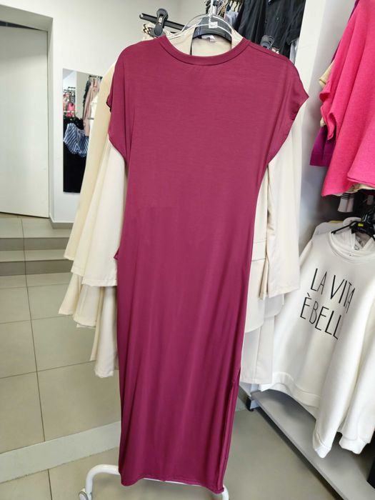 Sukienka maxi S/M bordowa, Italy, cudo !!!