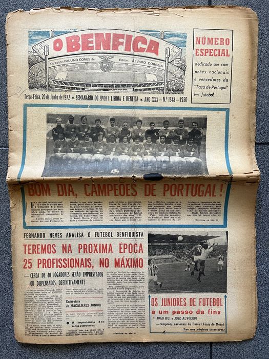 Jornal O BENFICA - Junho 1972