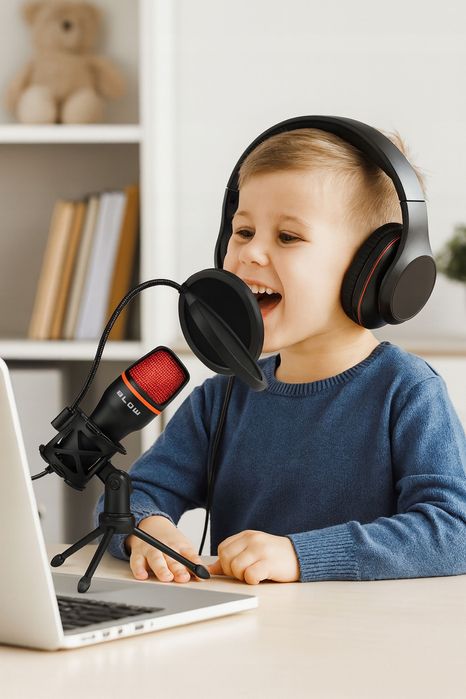 Mikrofon Do Komputera Pojemnościowy Gamingowy Studyjny Karaoke Usb fv