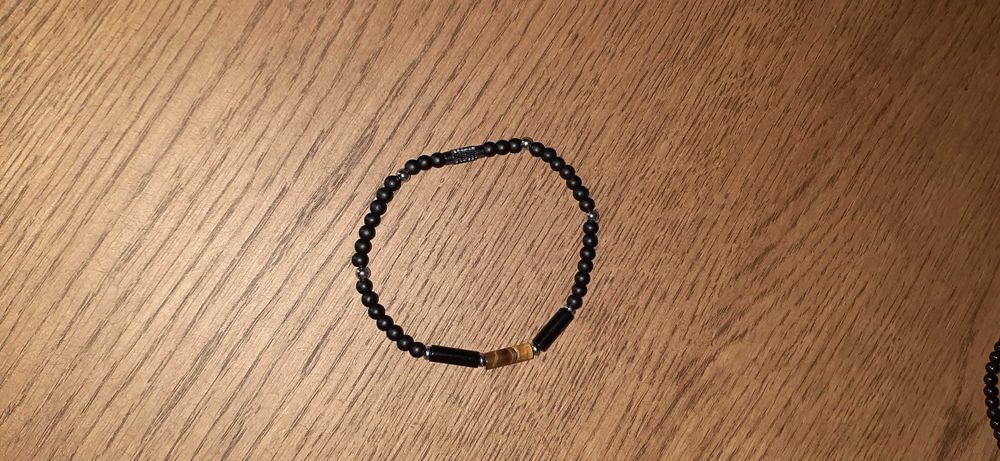 Bransoletka z kamieni onyks tygrysie oko lapis lazuli malachit