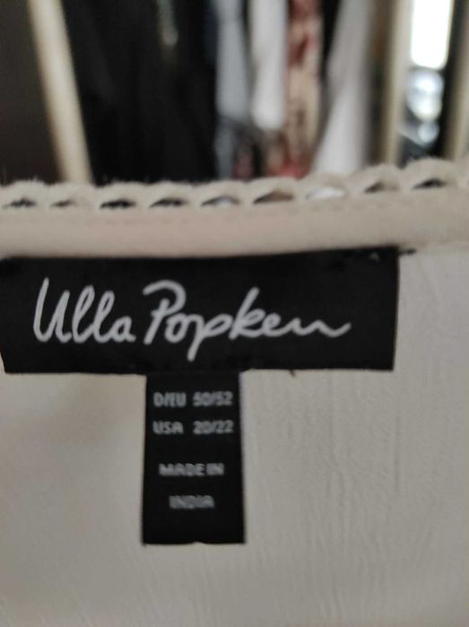 Tunika bluzka elegancka boho Ulla Popken 52 ecru