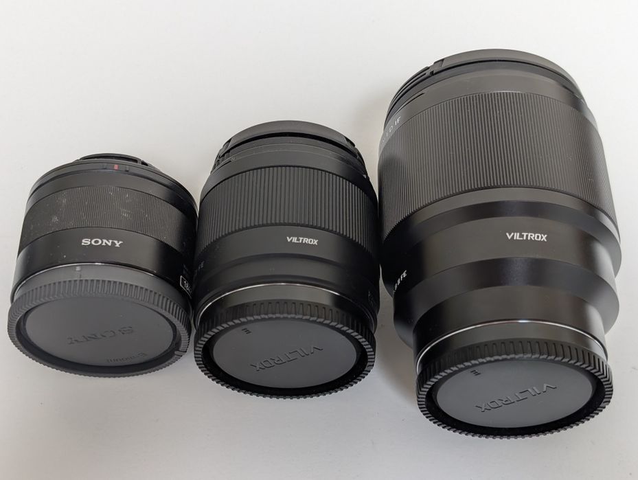 35mm f2.8 / 50mm f2/ 85mm F1.8 lentes PACK, Sony Zeiss + 2 Viltrox para Sony-E