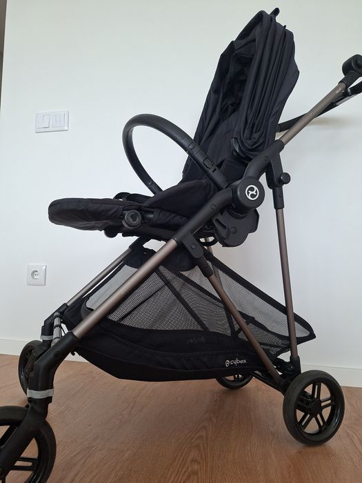 Carrinho Cybex Melio – Deep Black – Como Novo + Adaptadores