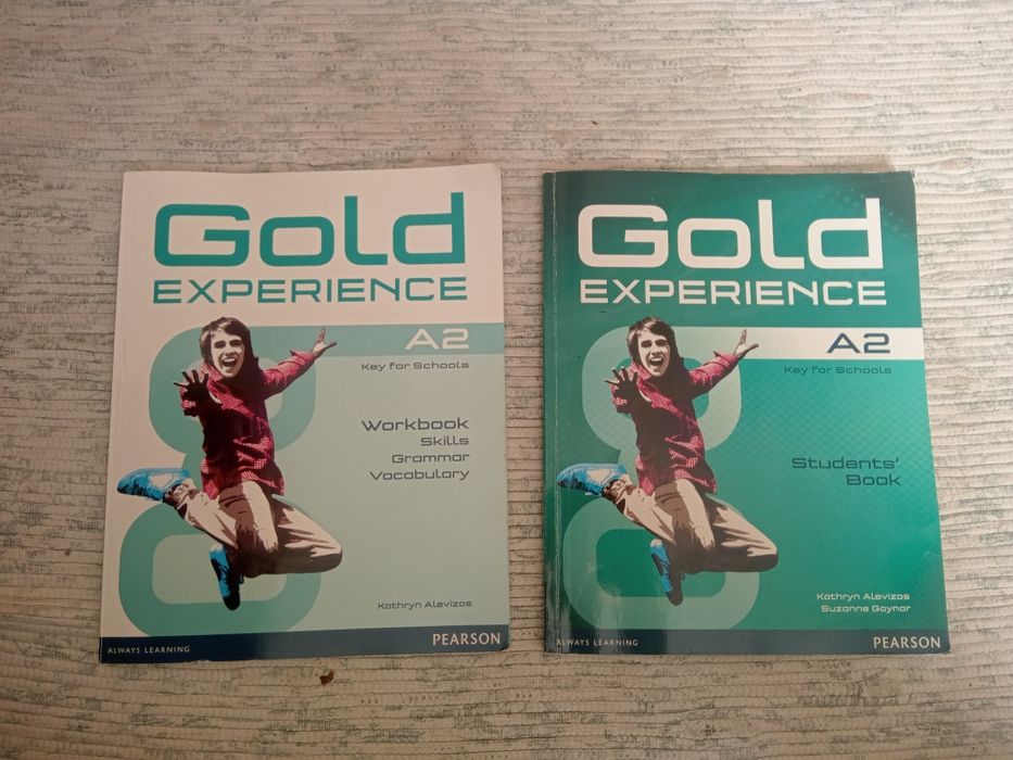 Książka i ćwiczenia angielski gold experience a2 zapisane