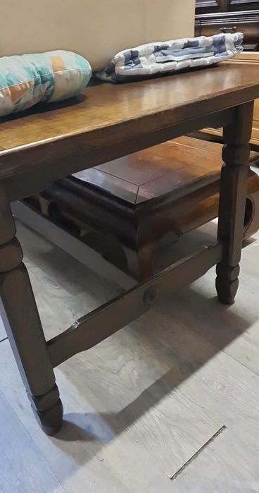 Stół drewniany dębowy nierozkładany klasyczny rustykalny FV DOWÓZ