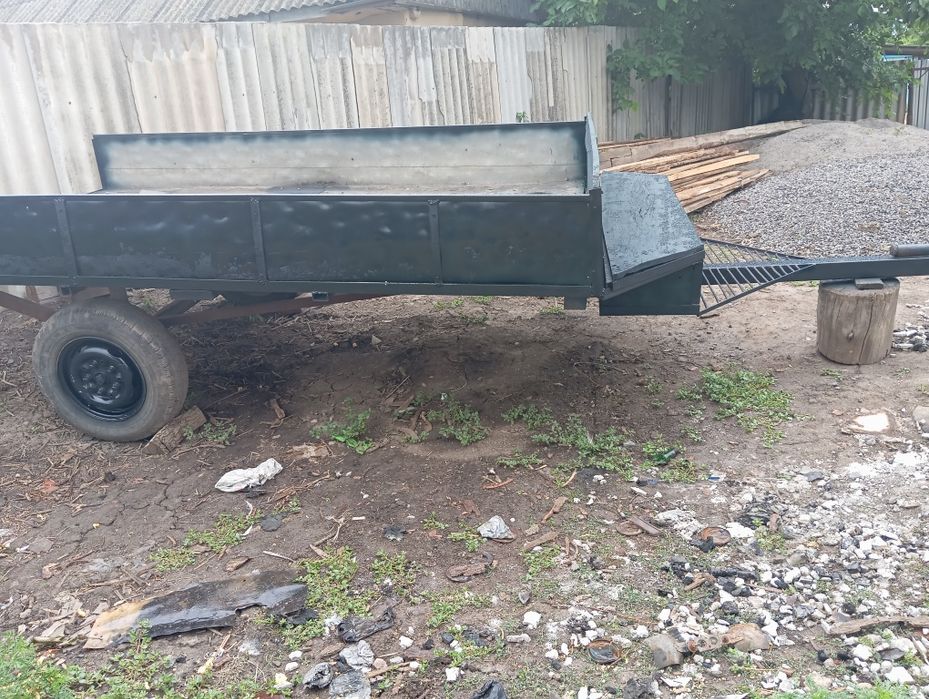 Причіп до мотоблока великий, саморобний.