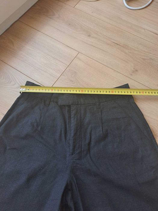Bermudy H&M jak nowe, czarne, dobry skład: wiskoza i len