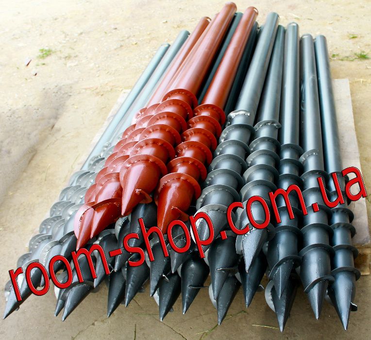 Геошуруп, сваи винтовые, гвинтові палі, монтаж, производство, СКИДКИ