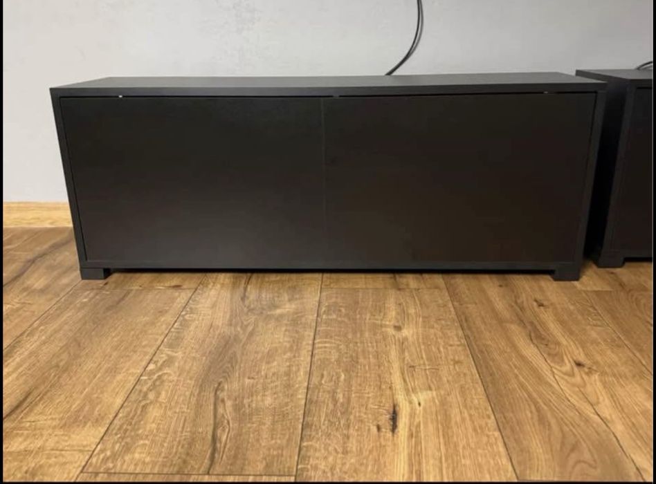 Wisząca/stojąca szafka RTV 120 cm czarny mat