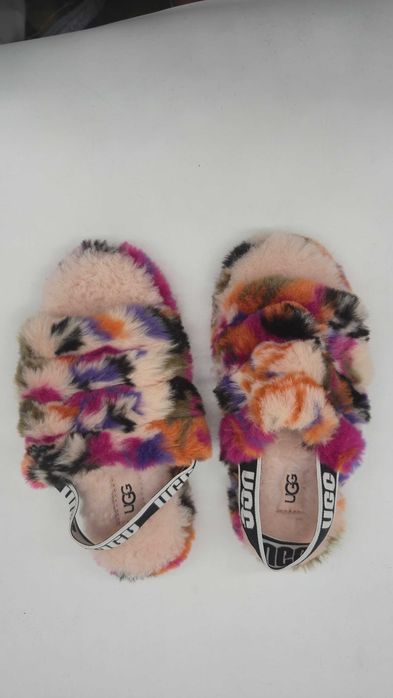 Дитячі хутряні капці босоніжки UGG K Fluff Yeah Slide