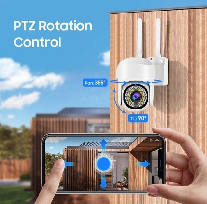 WiFi камера наружного наблюдения, 5 МΠ, 360 °, ΡΤΖ